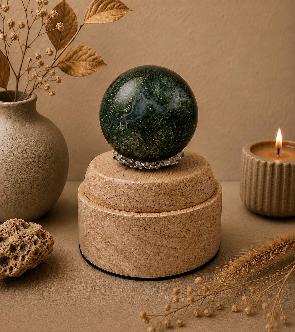 Moss Agate Sphere