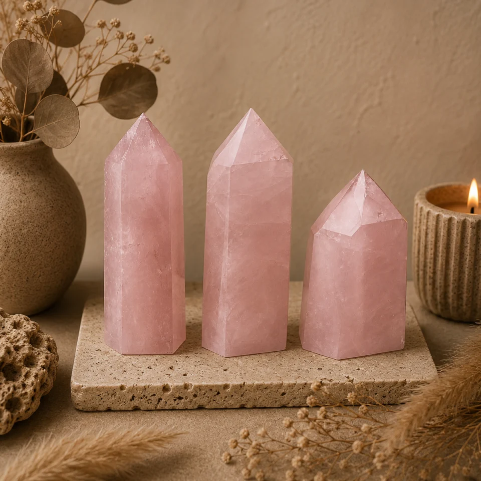 Natural Rose Quartz Point